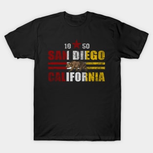 Retro San Diego California 1950 Flag T-Shirt